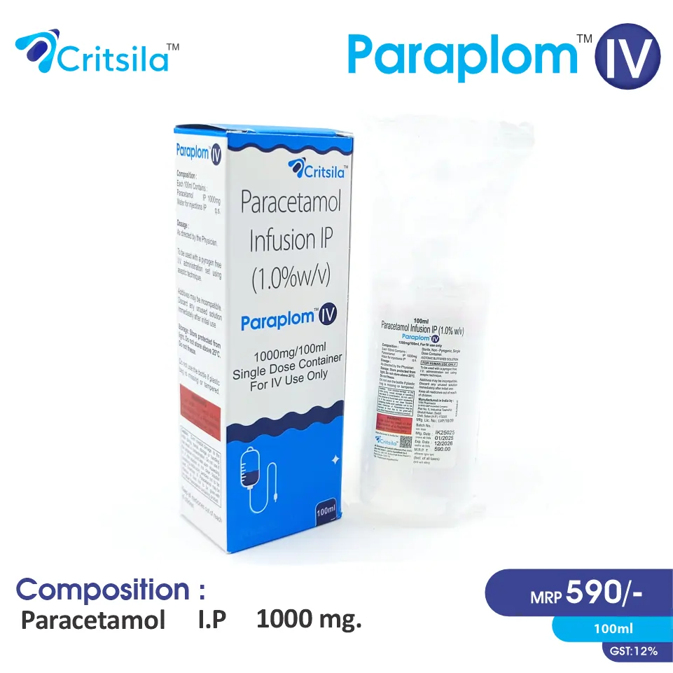 Paracetamol 1000 mg Infusion PCD Pharma Franchise